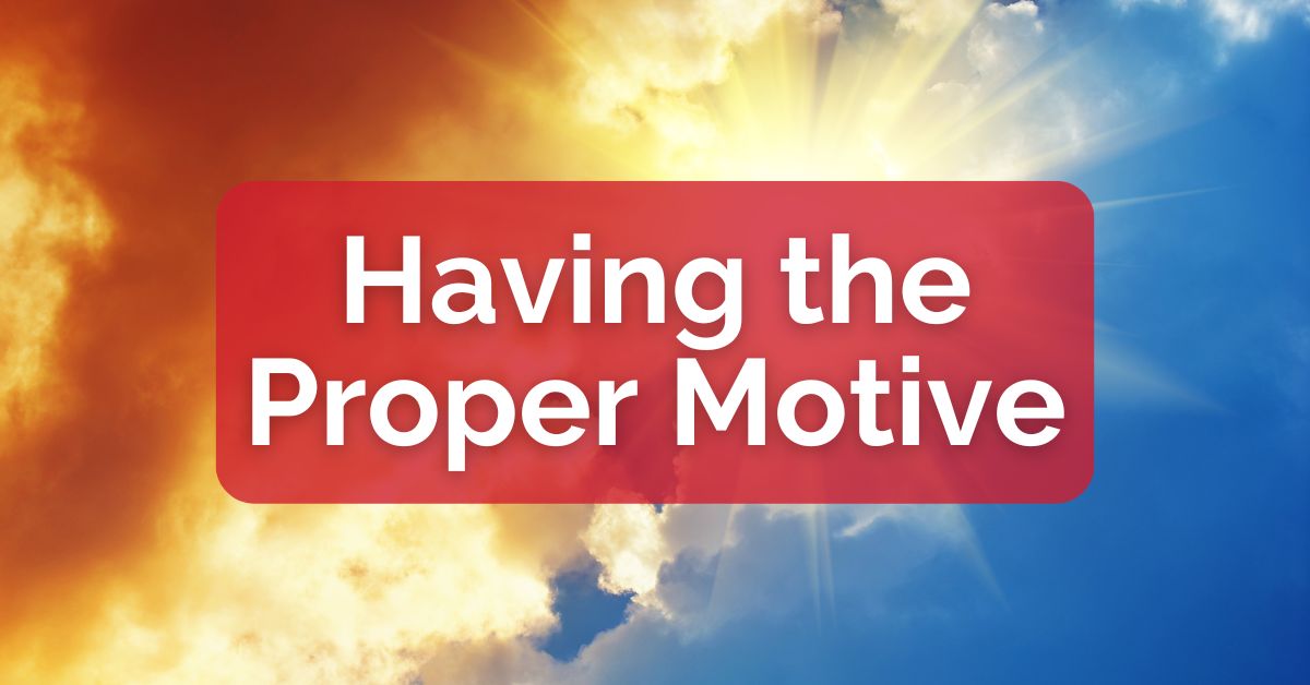 Having the Proper Motive